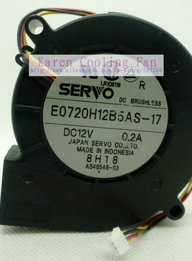 原装Servo 7020 DC12V 0.2a E0720H12B5AS-17 投影机风扇HZDO