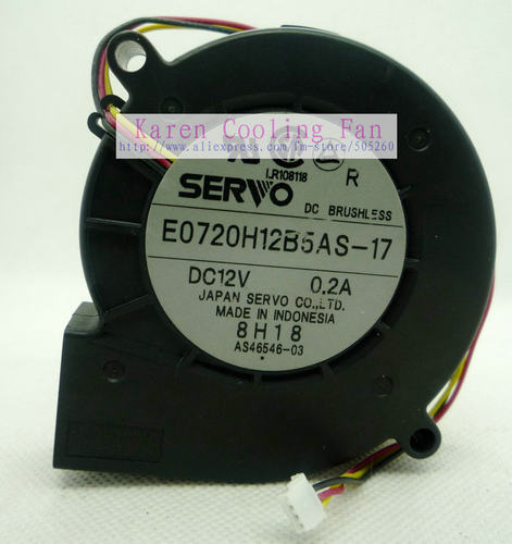 原装Servo 7020 DC12V 0.2a E0720H12B5AS-17 投影机风扇HZDO