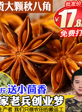 八角500g足干大料大茴香无硫10月大红另香叶桂皮花椒香料调料散装