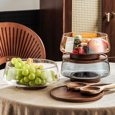 玻璃沙拉碗客厅茶几果盆瓜子花生