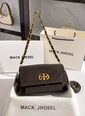 MACK JHOSEL爆款轻奢复古磨砂手提包包2026新款高级感链条腋下包