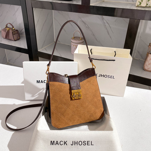 复古菱格高级感单肩通勤托特包