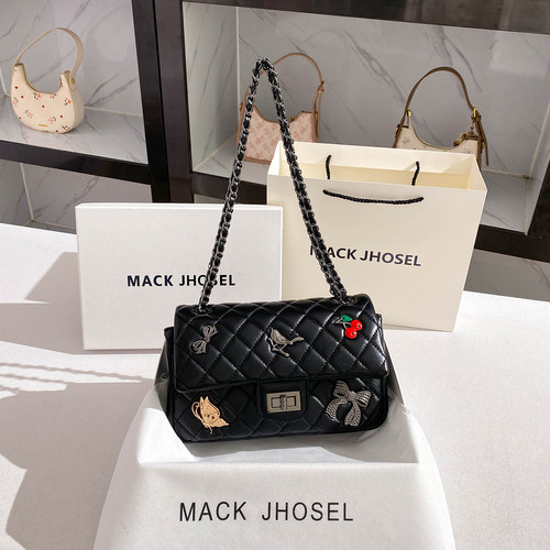 MACKJHOSEL小众设计菱格小方包