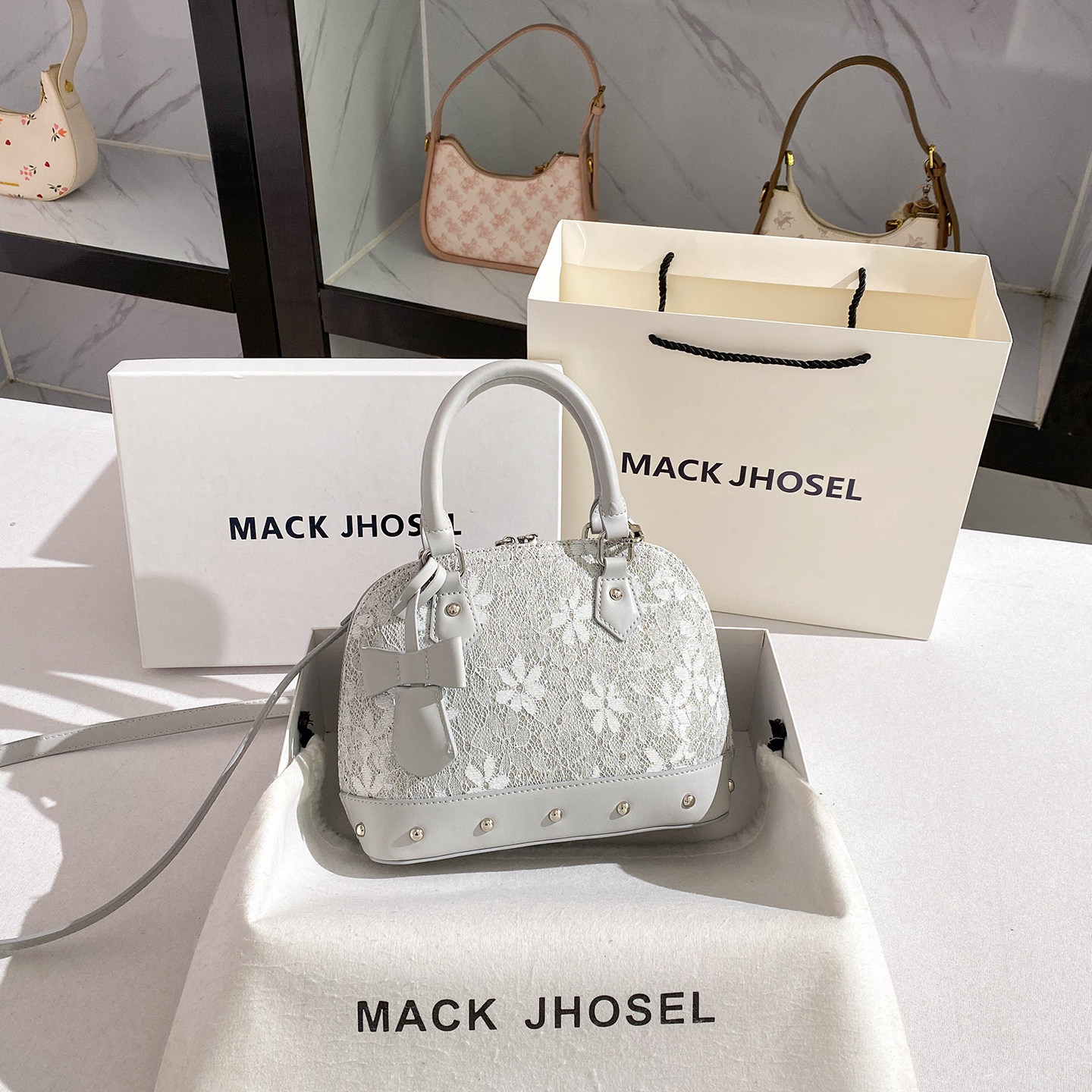 MACKJHOSE高级感重工刺绣贝壳包