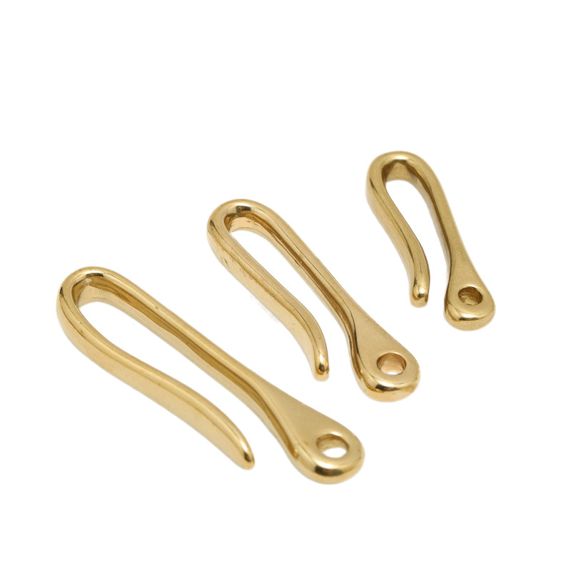 纯铜财布扣U型钩扣黄铜U型钥匙扣财布钩链DIY养牛手工皮具配件