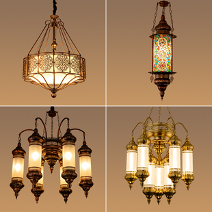 饰灯具 吊灯铁艺东南亚新疆土耳其民宿会所养生馆酒吧装 泰式 风格