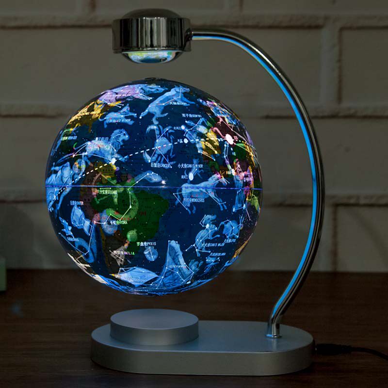 发光自转磁悬浮地球仪台灯办公室书房教学摆件学生用创意礼品礼物