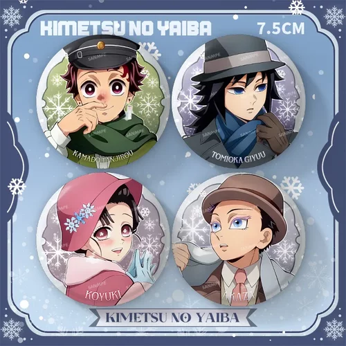 鬼灭之刃冬日我妻善逸75mm徽章