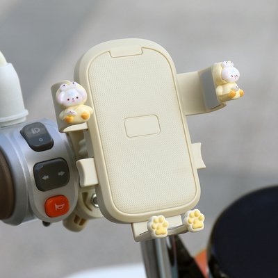 电动车手机支架2025新款电瓶自行车可爱车载骑行导航架子防抖女生