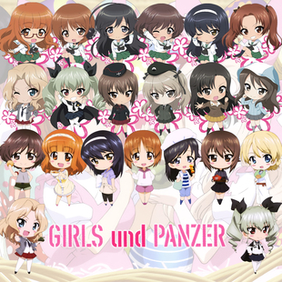 PANZER und 少女与战车 挂件周边动漫亚克力双面挂件钥匙扣GIRLS