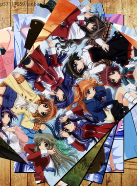 雪之少女明信片周边海报卡贴经典动漫kanon挂画月宫亚由 水濑名雪