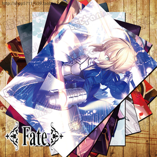Saber吾王亚瑟王尼禄贞德海报卡贴Fate系列 动漫周边黑saber