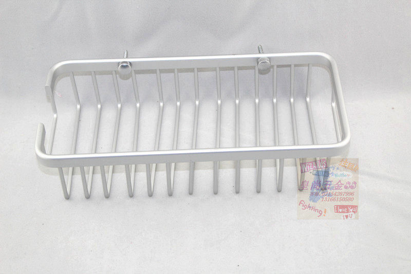 创意太空铝单层平蓝26公分洗手间卫生间浴室收纳架厕所置物架皂网