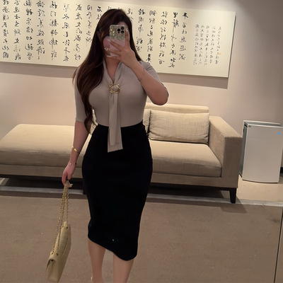 现货！「轻颜韩女」显瘦针织衫