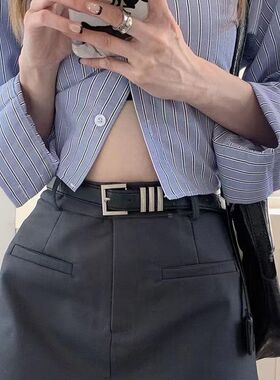 韩版免打孔皮带女牛仔裤腰带流行细款男女通用时尚百搭裤带潮