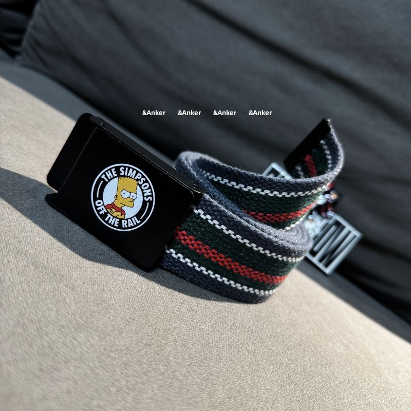 腰带百搭卡通裤带港风男潮ins风女百搭学生年轻人韩版平滑扣皮带