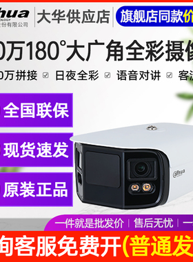 大华800万180度全景超大广角双目全彩DH-IPC-PFW4849-A180-E2-AST