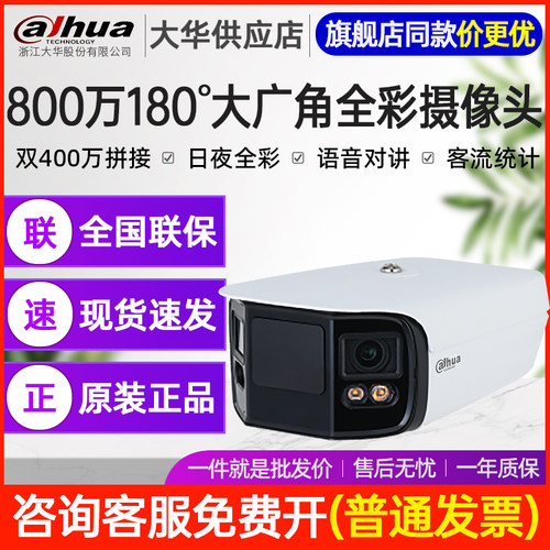 大华180度全景超大广角双目全彩