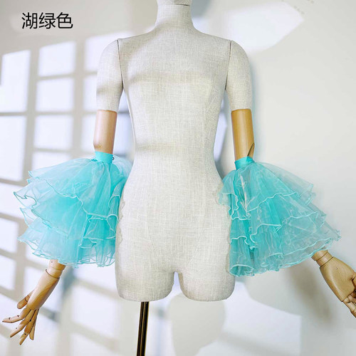 23色三层荷叶高密纱袖子松紧袖口