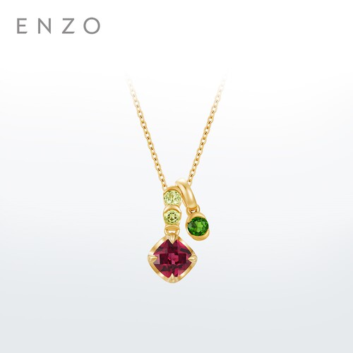 enzo18K金多彩宝石项链