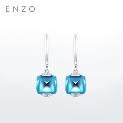 ENZO18K金托帕石钻石耳环