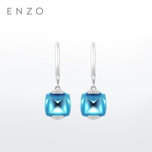 ENZO18K金托帕石钻石耳环