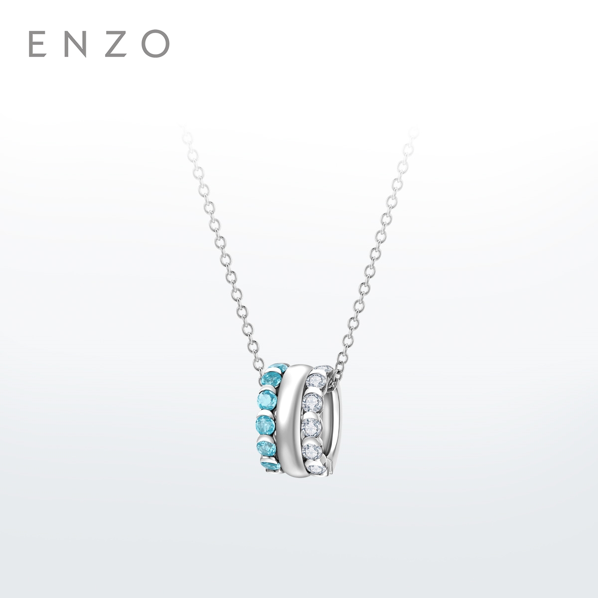 ENZO18K金托帕石钻石吊坠