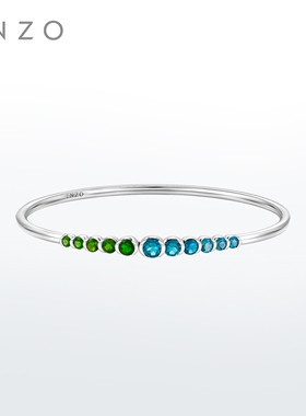 ENZO「丛林系列」18K金透辉石托帕石手镯女EZV8952新春礼物