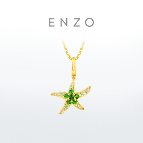 ENZO18K金多彩宝石钻石吊坠