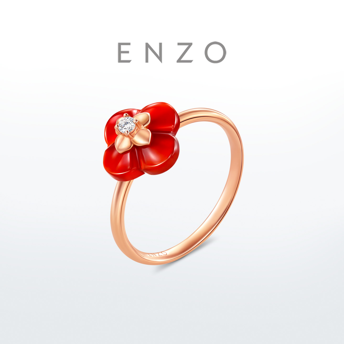 ENZO18K金红玉髓托帕石戒指