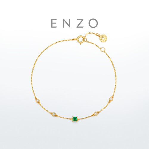 enzo18K金祖母绿钻石手链