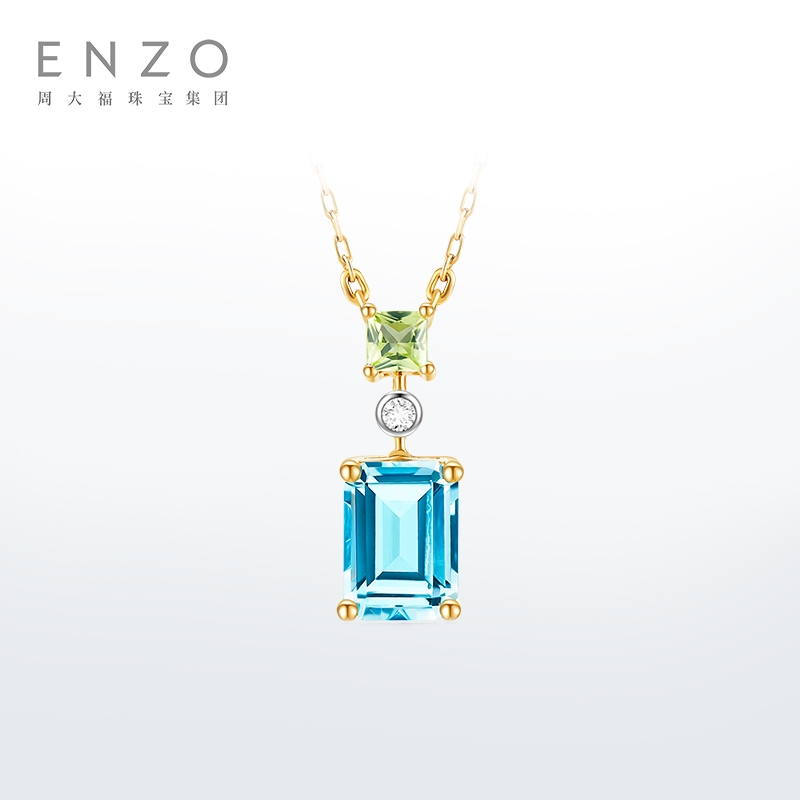 ENZO18K金托帕石钻石项链