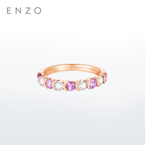 ENZO18K金蓝宝石钻石戒指