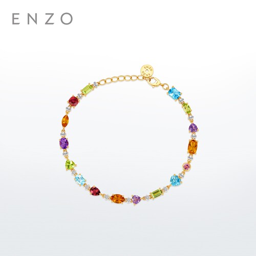 ENZO18K金多彩宝石手链
