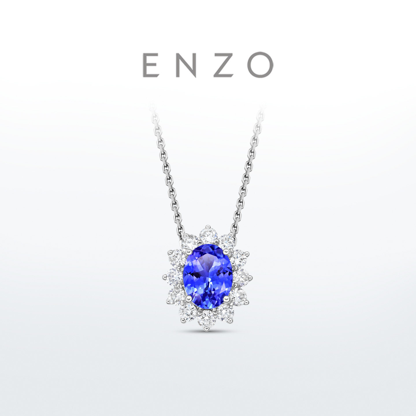 ENZO18K金坦桑石钻石项链