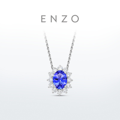 ENZO18K金坦桑石钻石项链