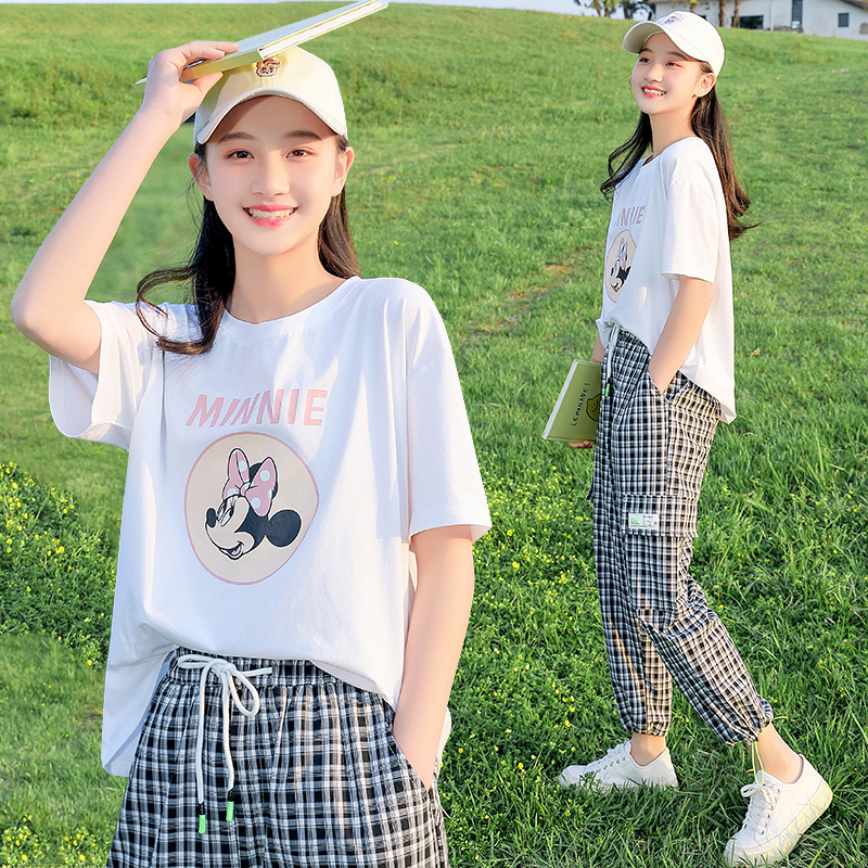 速发初中生夏装件休闲运动时尚套装高中学生套少两洋气小清新潮