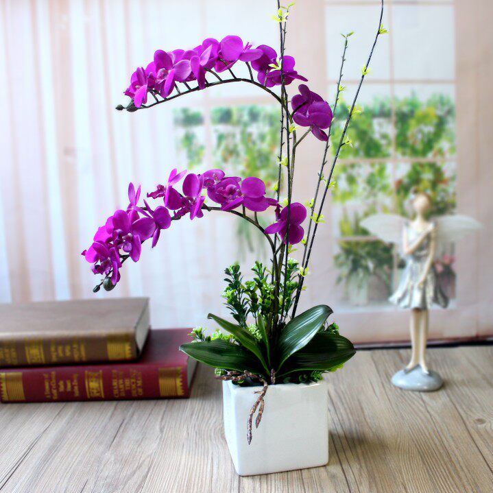 PU Feel Artificial Flower Moth orchid Artificial Flower a living room a decoration Decoration Artificial flower ornament indoor orchid Potted plantin the Home accessories , Vase/Flower/Artificial flowers/Imitation jewelry , Artificial flowers/Artificial flower  category - from Buy2taobao.com to provide professional Taobao agent buy service