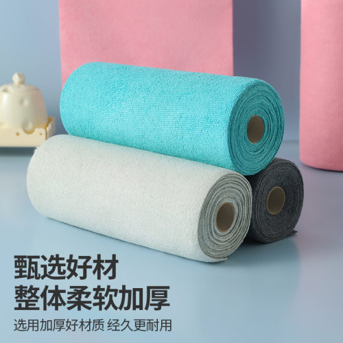 手撕毛巾厨房加厚加厚干湿两用超细纤维卷装懒人卷装手撕抹布
