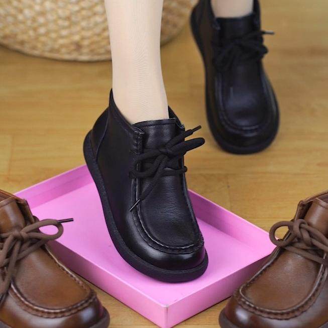 手工平底加绒马丁靴女冬季新款单靴橡胶底洋气时髦短靴真皮民族风,女鞋,马丁靴,淘宝优惠券,粉丝福利购,淘宝优惠卷