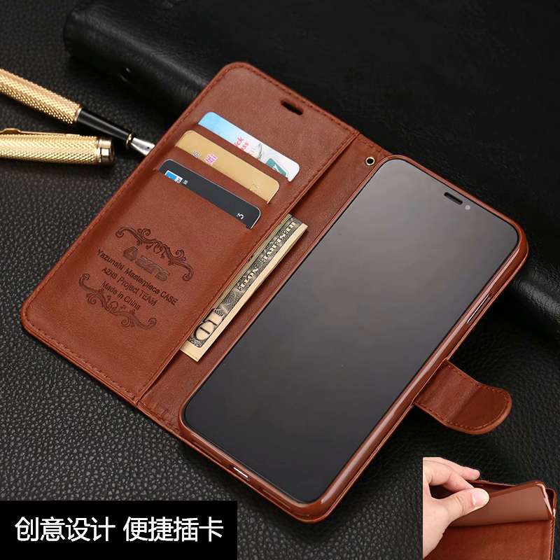 适用iPhone11手机壳12翻盖XSMax苹果6s保护套7/8plus皮套XR插卡5S