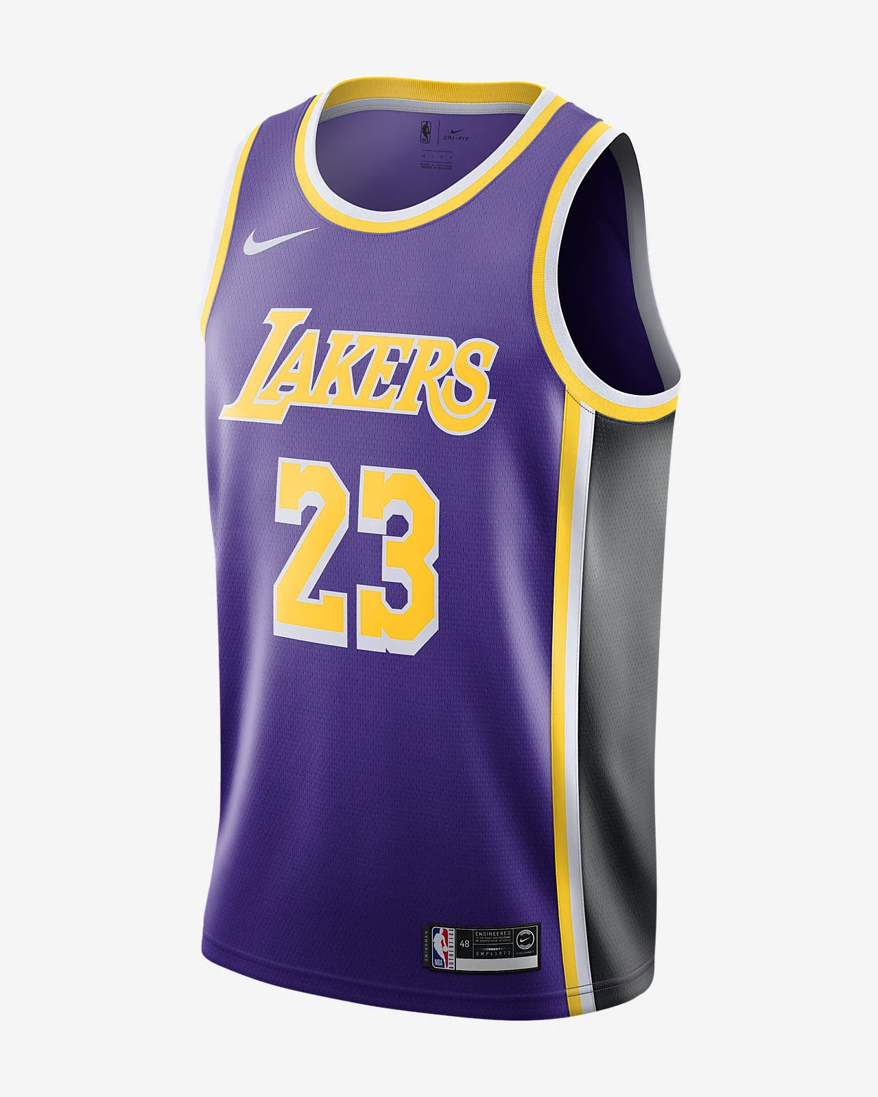 耐克nike  nba 湖人队 詹姆斯球衣 紫色复古 sw球迷版 aa7097-514