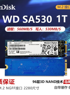 西数SA530 256G 512G 1T M.2 2280笔记本NGFF固态硬盘X600 2T 1T