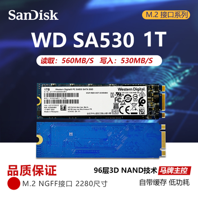 西数SA530 256G 512G 1T M.2 2280笔记本NGFF固态硬盘X600 2T 1T