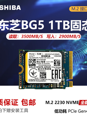 铠侠BG5 BG4 512G 1T 2T 2230东芝固态硬盘M.2相机cfe硬盘卡Steam