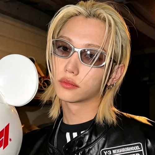 李龙馥同款银框窄框防晒墨镜男