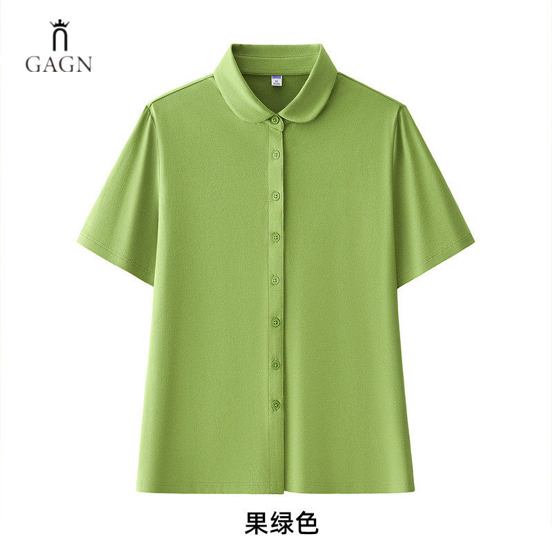 2026新款翻领短袖娃娃领衬衣女士夏季T恤设计感气质POLO通勤百搭,女装/女士精品,POLO衫,淘宝优惠券,粉丝福利购,淘宝优惠卷