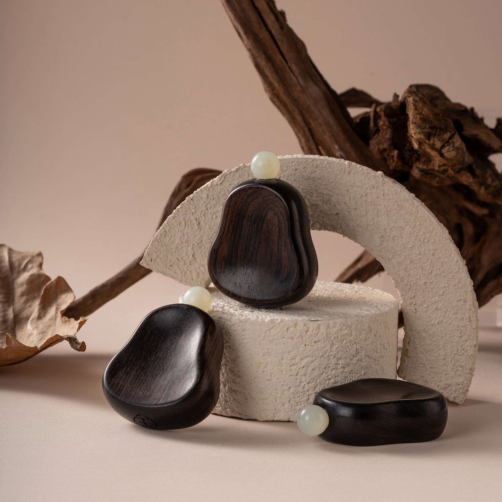 玉来顺天然玉石珠紫光檀葫芦点穴按摩器太阳穴脸部经络疏通拨筋棒