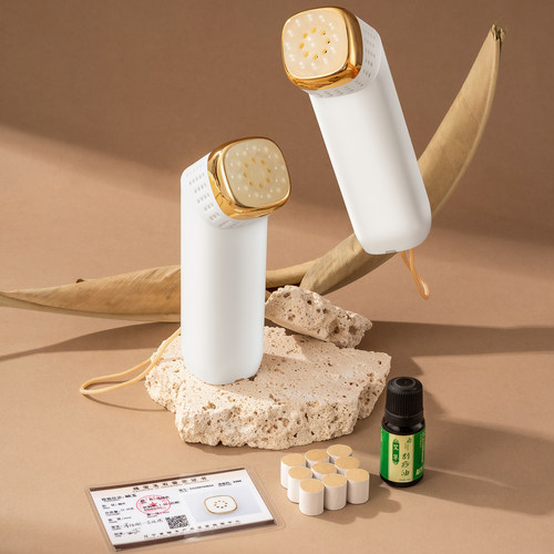 【送鉴定卡】天然玉石手持艾灸棒