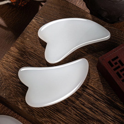 正品南阳白玉石推刮板面部脸部刮sha刮脸板眼部拨筋棒女全身通用